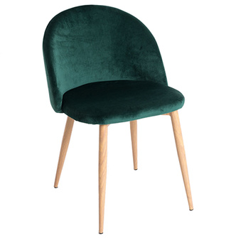 Silla Hill Terciopelo y Acero Reforzado 43 x 38 x 74 cm