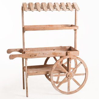 Carrito Expositor Candy Bar Dins Madera Envejecida 