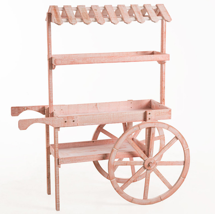 Carrito Expositor Candy Bar Dins Madera Envejecida 