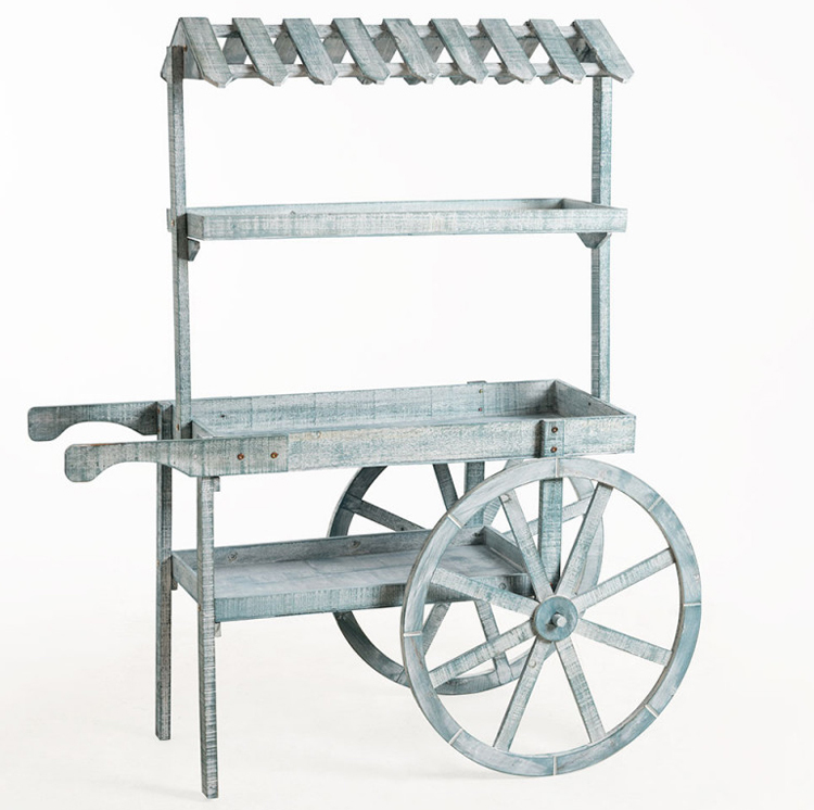 Carrito Expositor Candy Bar Dins Madera Envejecida 