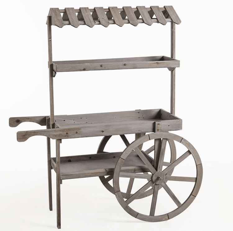 Carrito Expositor Candy Bar Dins Madera Envejecida 