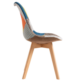 Silla Mona Patchwork Patas de Madera 43 x 47 x 82 cm