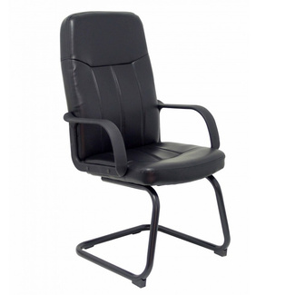 Sillón Aragón Patín Similpiel Negro 57 x 59 x 108 cm