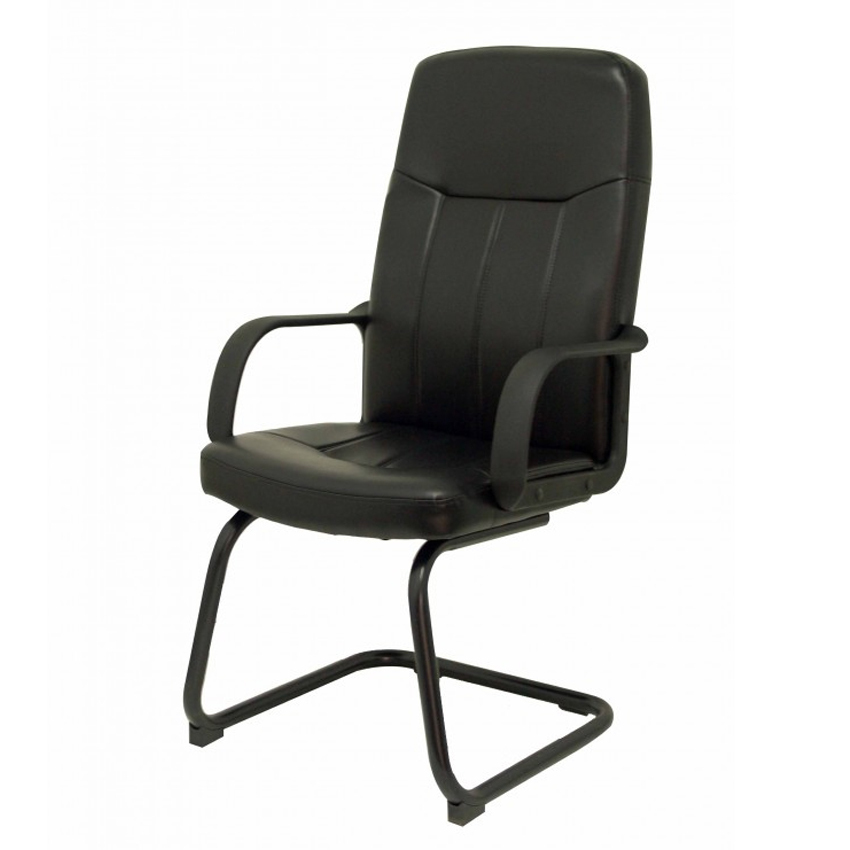 Sillón Aragón Patín Similpiel Negro 57 x 59 x 108 cm