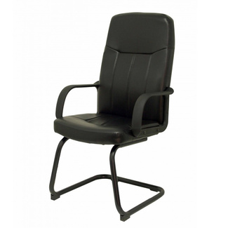 Sillón Aragón Patín Similpiel Negro 57 x 59 x 108 cm