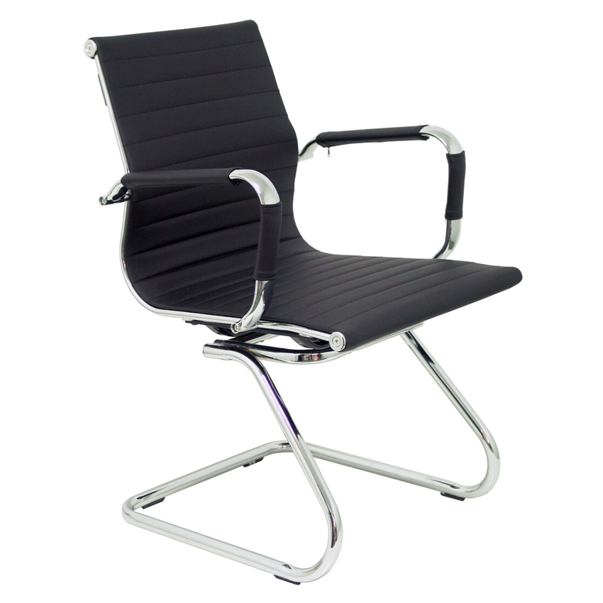 Sillón Madroño Patín Similpiel Negro 60 x 56 x 88 cm