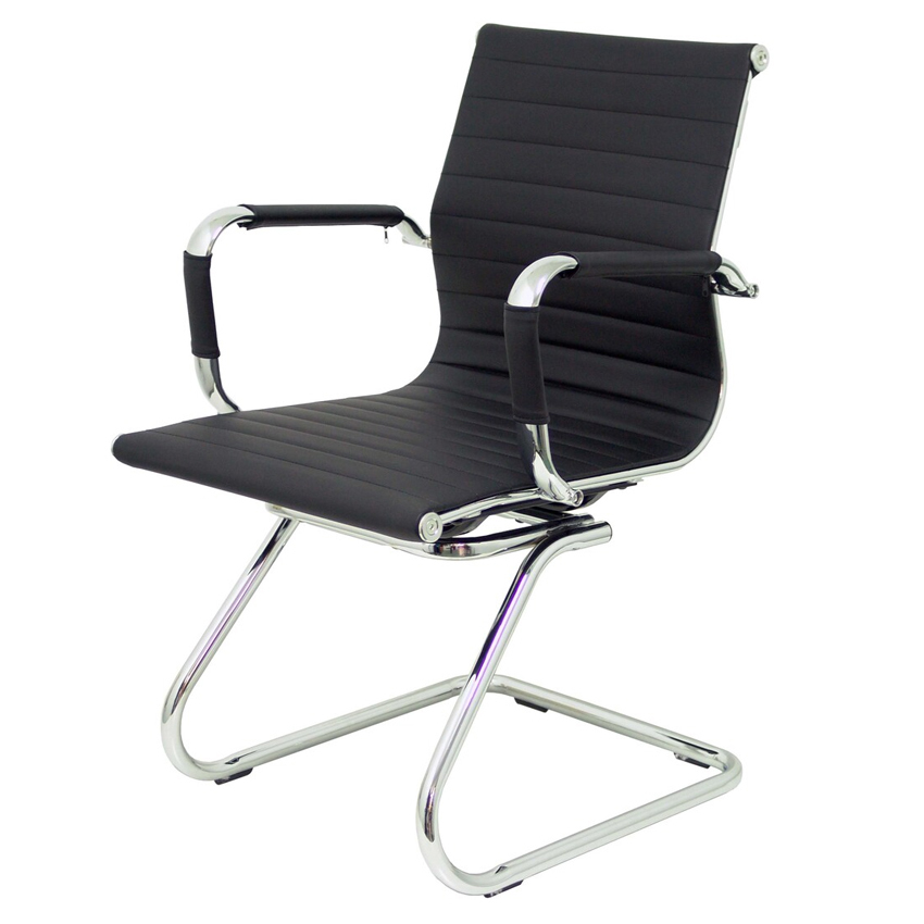 Sillón Madroño Patín Similpiel Negro 60 x 56 x 88 cm