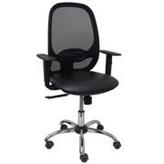 Silla de Oficina Cilanco Malla Asiento SimilPiel Negro 60 x 64 x 98 cm