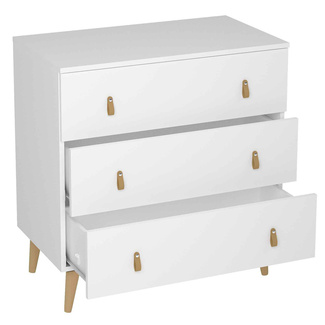 Cómoda Blanco Poro 3 Cajones 48 x 80 x 83,5 cm Ref.690