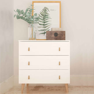 Cómoda Blanco Poro 3 Cajones 48 x 80 x 83,5 cm Ref.690