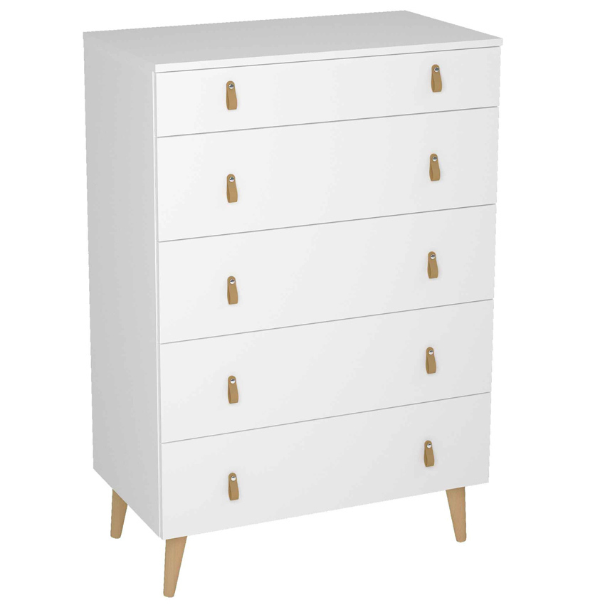 Sinfonier Blanco Poro 5 Cajones 48 x 80 x 119 cm Ref.691