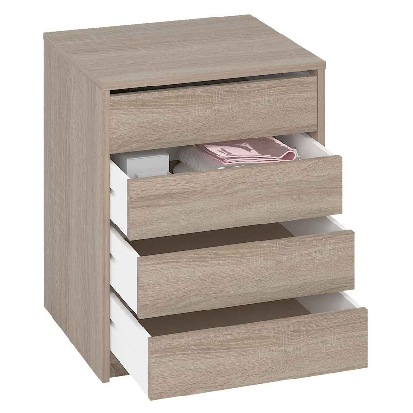 Cajonera de Melamina 4 Cajones 44 x 50 x 61,4 cm Ref.9463