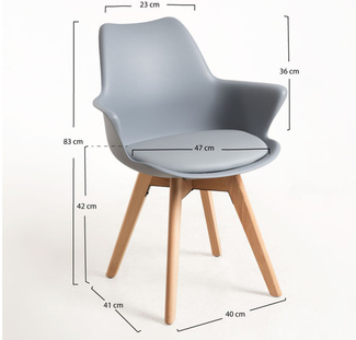Silla Mona Asiento de Polipropileno 59 x 61 x 82 cm 