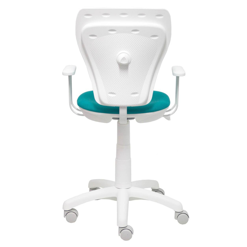 Silla Juvenil Salinas Blanca Tejido Bali Brazos Fijos 46 x 53 x 98 cm 
