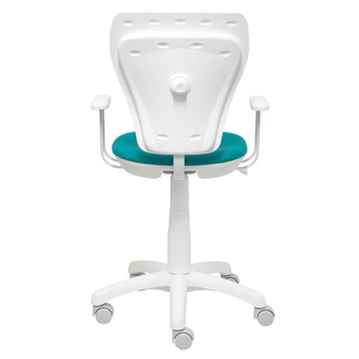 Silla Juvenil Salinas Blanca Tejido Bali Brazos Fijos 46 x 53 x 98 cm 