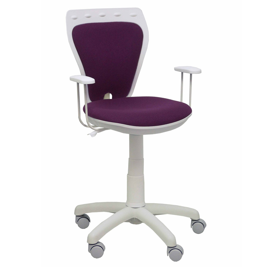 Silla Juvenil Salinas Blanca Tejido Bali Brazos Fijos 46 x 53 x 98 cm 