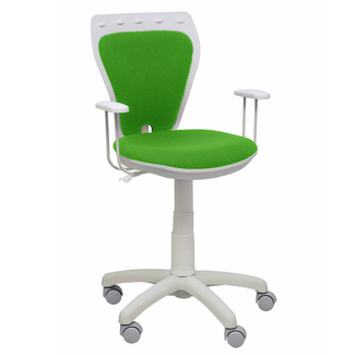 Silla Juvenil Salinas Blanca Tejido Bali Brazos Fijos 46 x 53 x 98 cm 