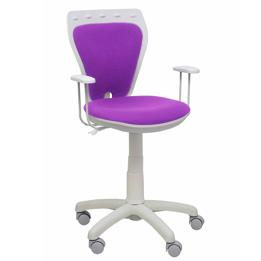 Silla Juvenil Salinas Blanca Tejido Bali Brazos Fijos 46 x 53 x 98 cm 