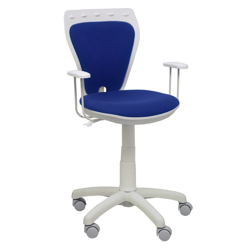 Silla Juvenil Salinas Blanca Tejido Bali Brazos Fijos 46 x 53 x 98 cm 