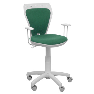 Silla Juvenil Salinas Blanca Tejido Bali Brazos Fijos 46 x 53 x 98 cm 