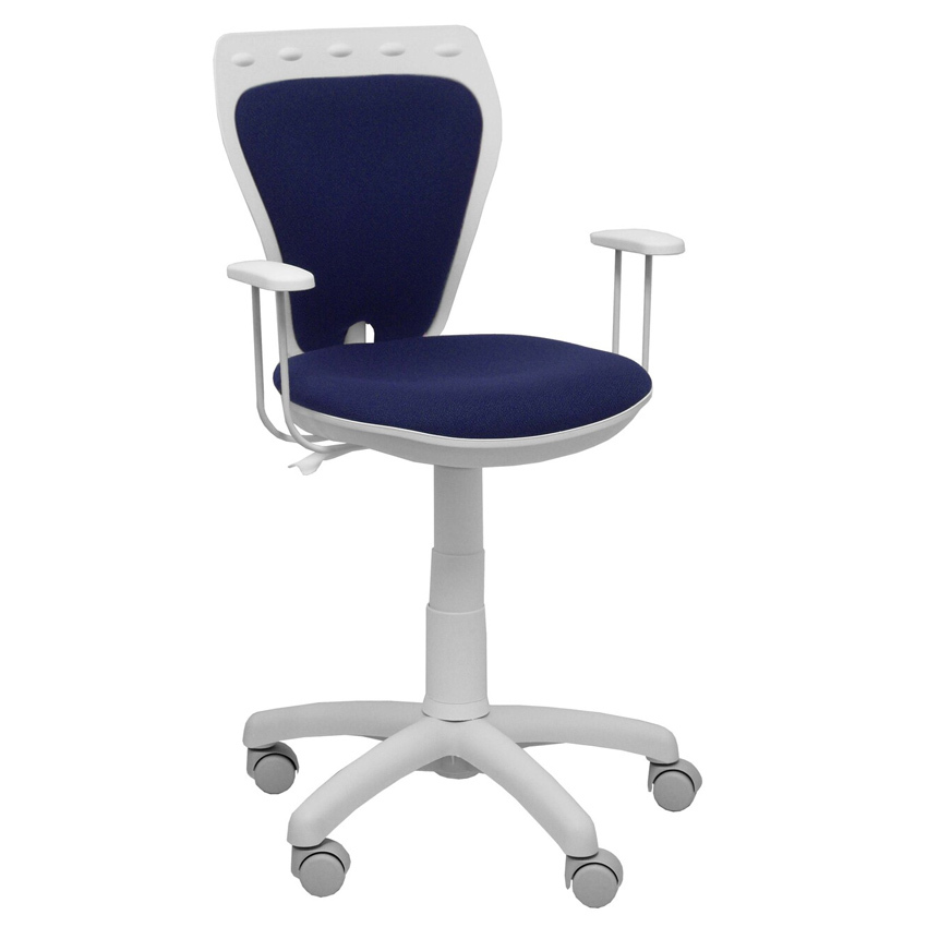 Silla Juvenil Salinas Blanca Tejido Bali Brazos Fijos 46 x 53 x 98 cm 