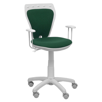 Silla Juvenil Salinas Blanca Tejido Bali Brazos Fijos 46 x 53 x 98 cm 