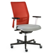 Silla Alta Equis 24H Respaldo en Malla Estructura Blanca