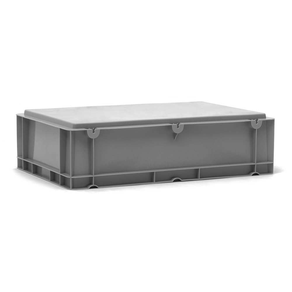 Caja de Plastico Norma Europa Gris Cerrada 40 x 60 x 16,5 cm