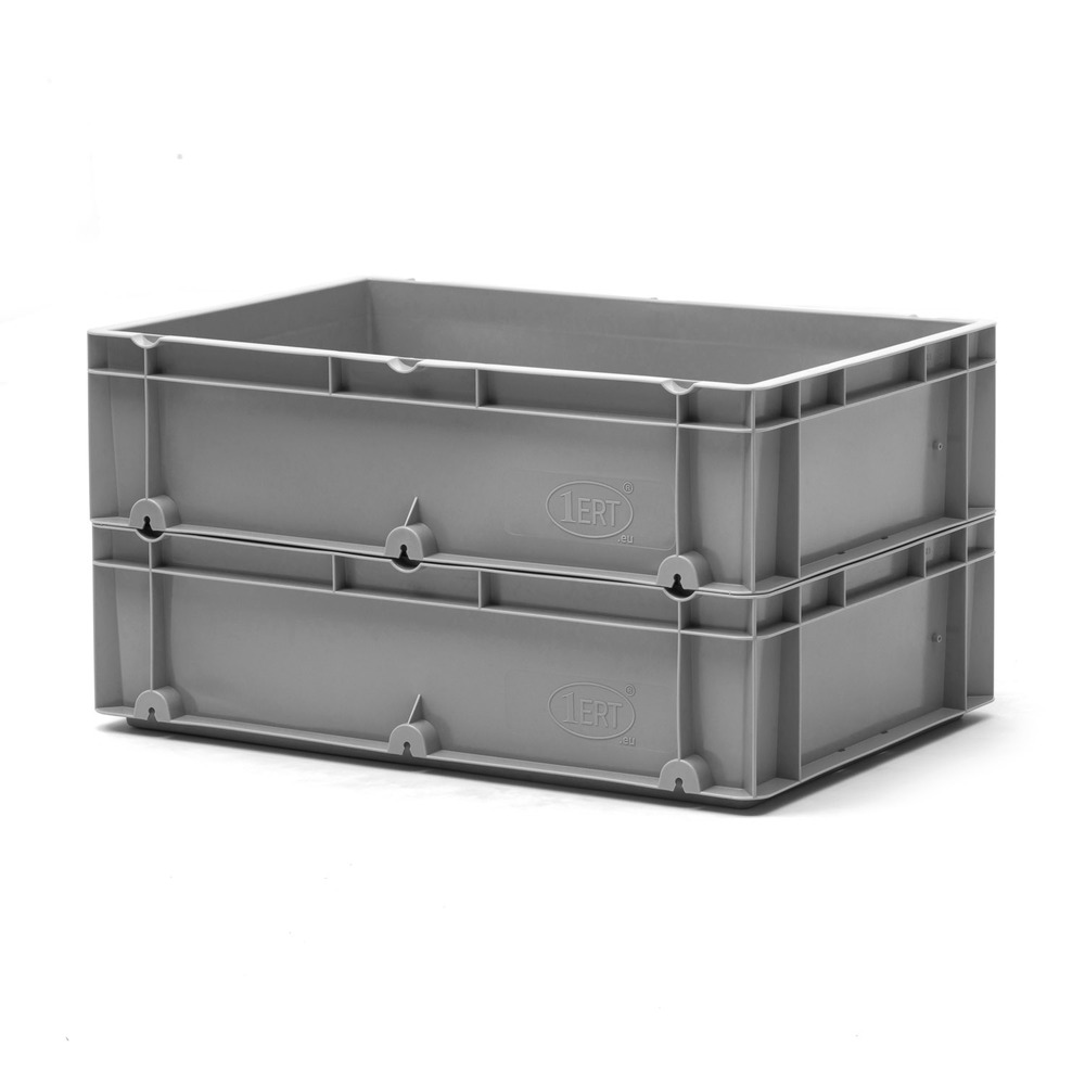 Caja de Plastico Norma Europa Gris Cerrada 40 x 60 x 16,5 cm