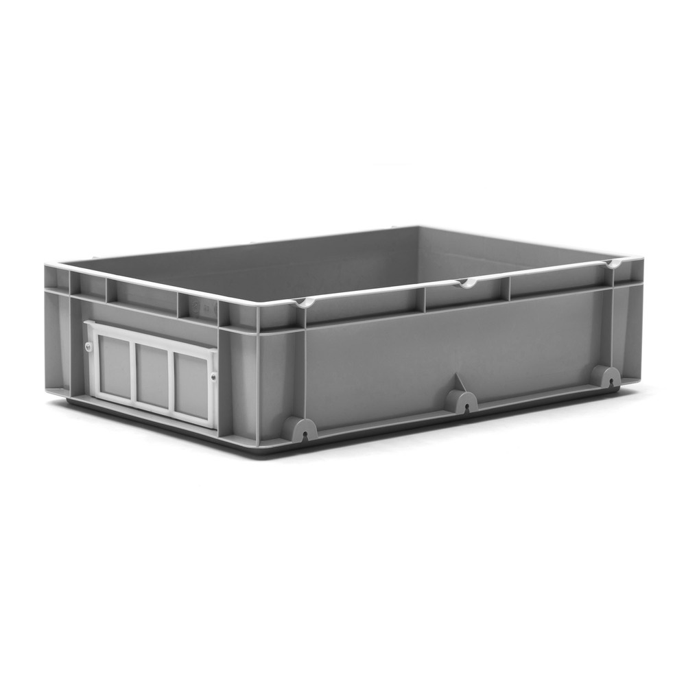 Caja de Plastico Norma Europa Gris Cerrada 40 x 60 x 16,5 cm