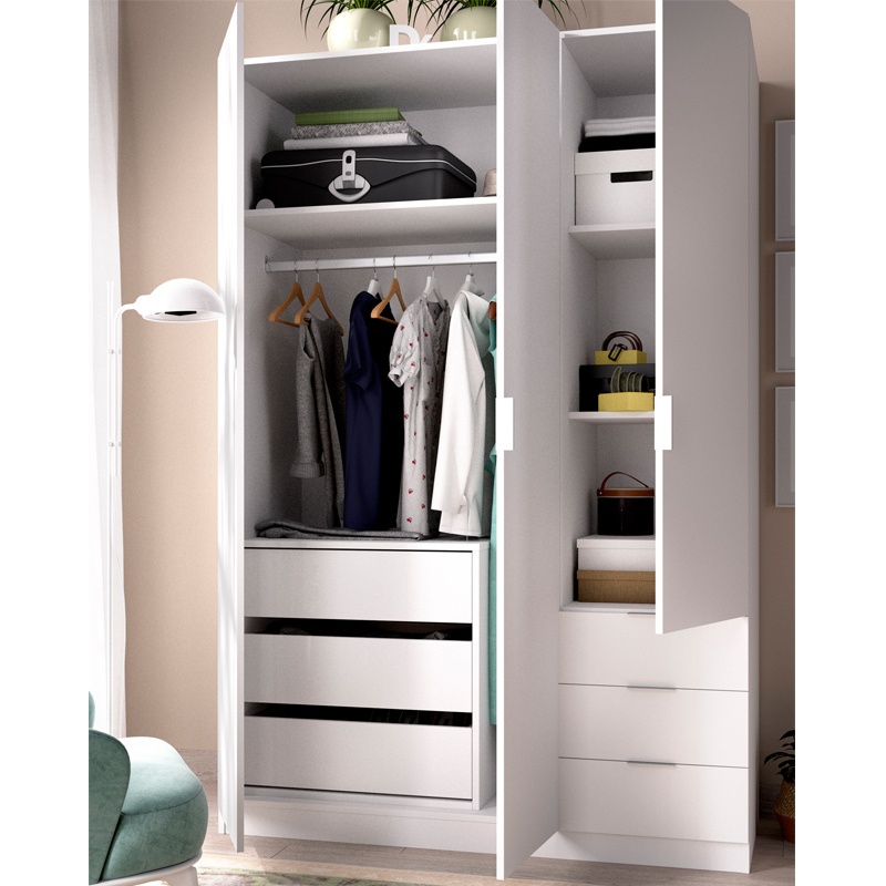 Cajonera Interior Armario 3 Cajones 40 x 60 x 60 cm 