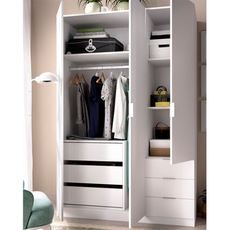 Cajonera Interior Armario 3 Cajones 40 x 60 x 60 cm 