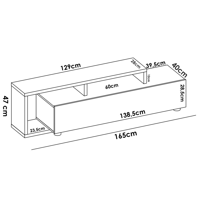 Mueble Bajo de Televisión Kram