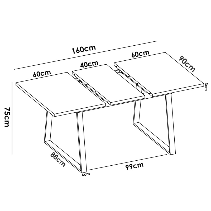Mesa de Comedor Extensible Aran