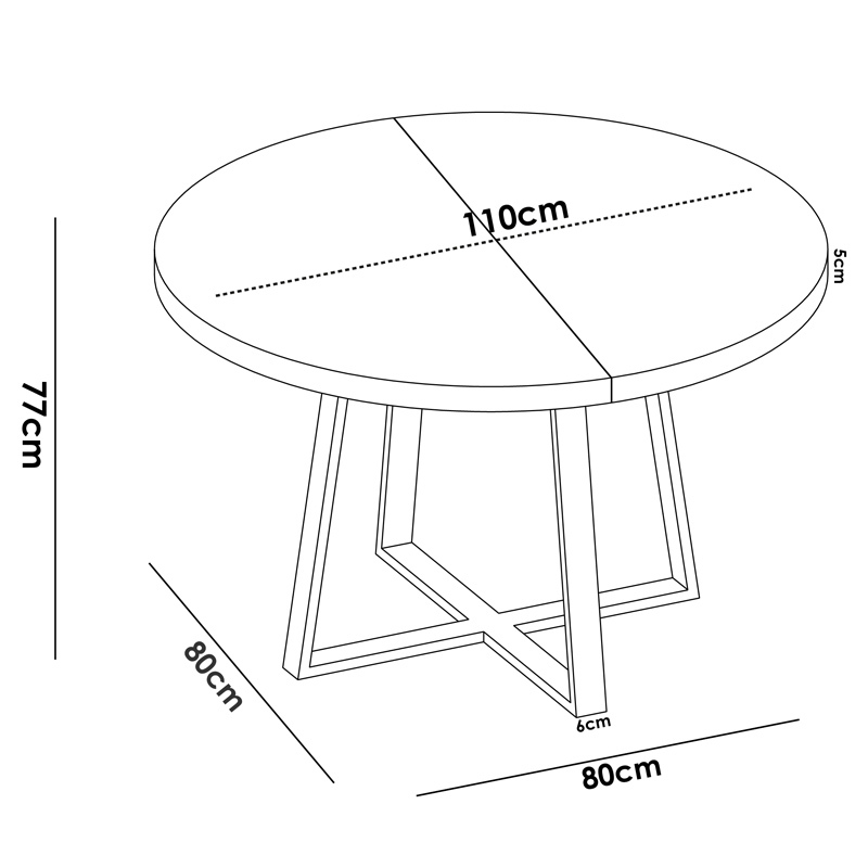 Mesa de Comedor Extensible Duna  