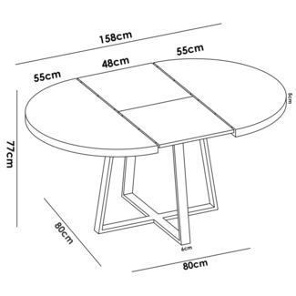 Mesa de Comedor Extensible Duna  