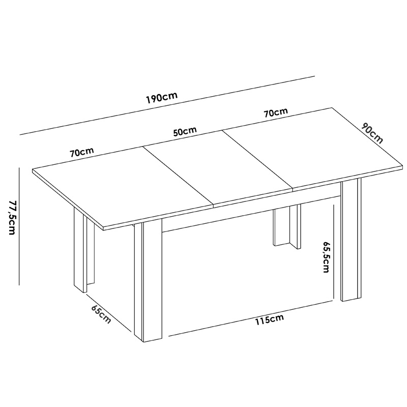 Mesa Comedor Extensible Dine 