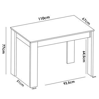 Mesa Auxiliar Cocina Aspen Fija