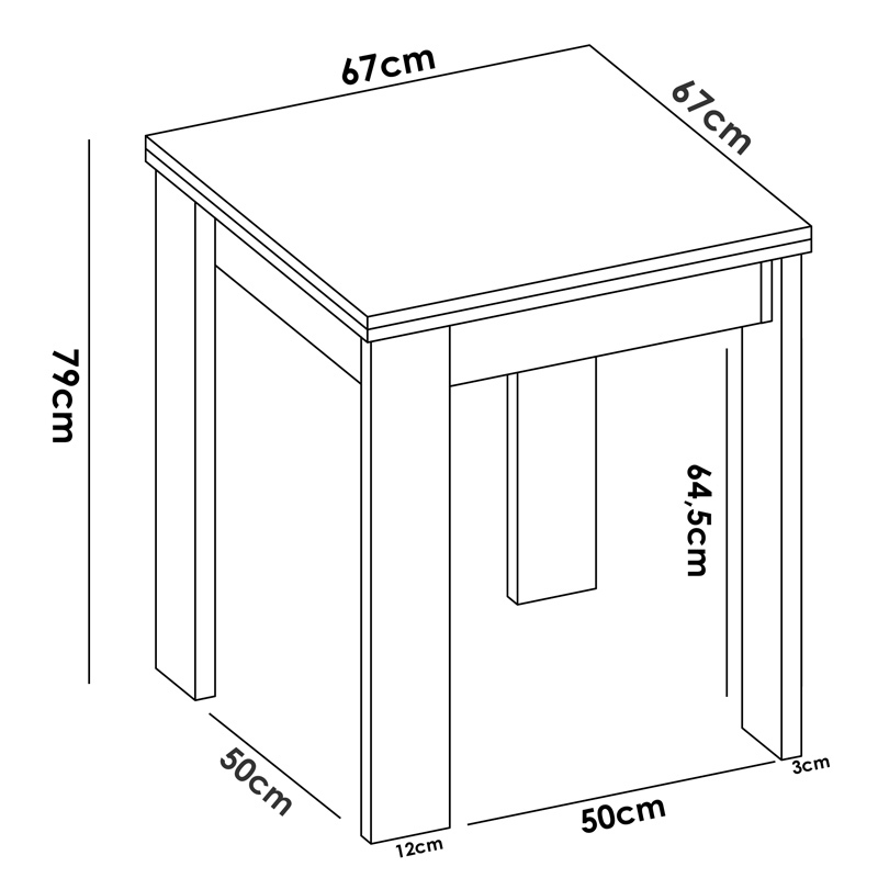 Mesa Auxiliar Cocina Plegable Bok