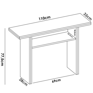 Mesa Consola Taly Plegable