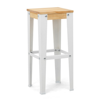 Taburete Lunds ECO Blanco Madera de Pino Natural Box Furniture 