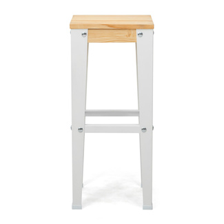 Taburete Lunds ECO Blanco Madera de Pino Natural Box Furniture 