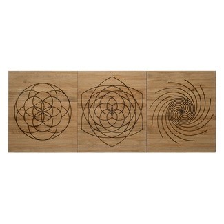 Cabecero Tríptico Aureo ECO de Madera de Pino Maciza Box Furniture