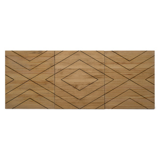 Cabecero Tríptico Rombos ECO de Madera de Pino Maciza Box Furniture