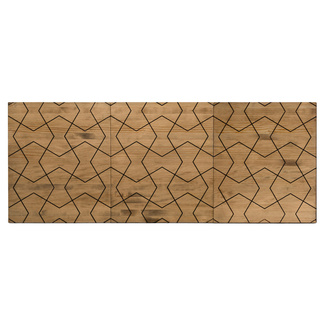 Cabecero Tríptico Optico ECO de Madera de Pino Maciza Box Furniture