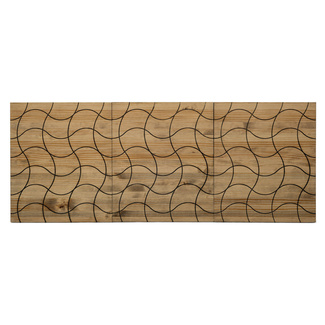 Cabecero Tríptico Ondas ECO de Madera de Pino Maciza Box Furniture