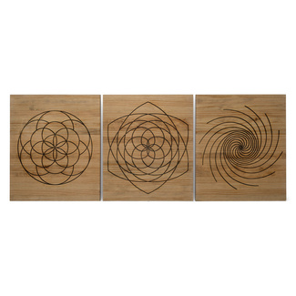 Cabecero Tríptico Aureo Separados ECO de Madera de Pino Box Furniture