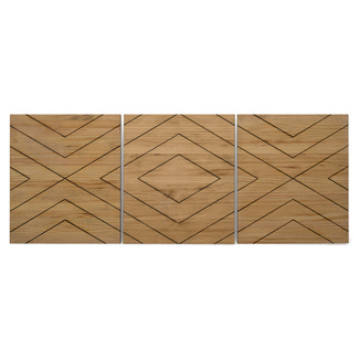 Cabecero Tríptico Rombos Separados ECO de Madera de Pino Box Furniture