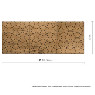 Cabecero Tríptico Optico ECO de Madera de Pino Maciza Box Furniture