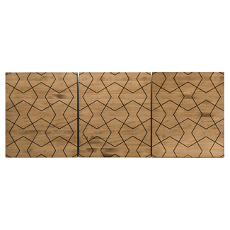 Cabecero Tríptico Optico Separados ECO de Madera de Pino Box Furniture